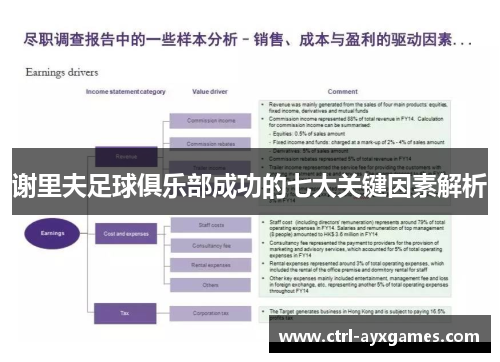 谢里夫足球俱乐部成功的七大关键因素解析